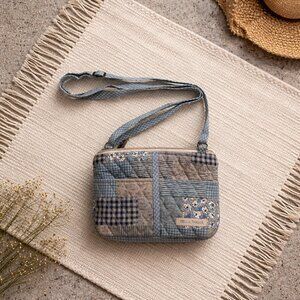 BELLA TAYLOR Crossbody Purse with Built-In Wallet for Women Khaki Patchwork Bag